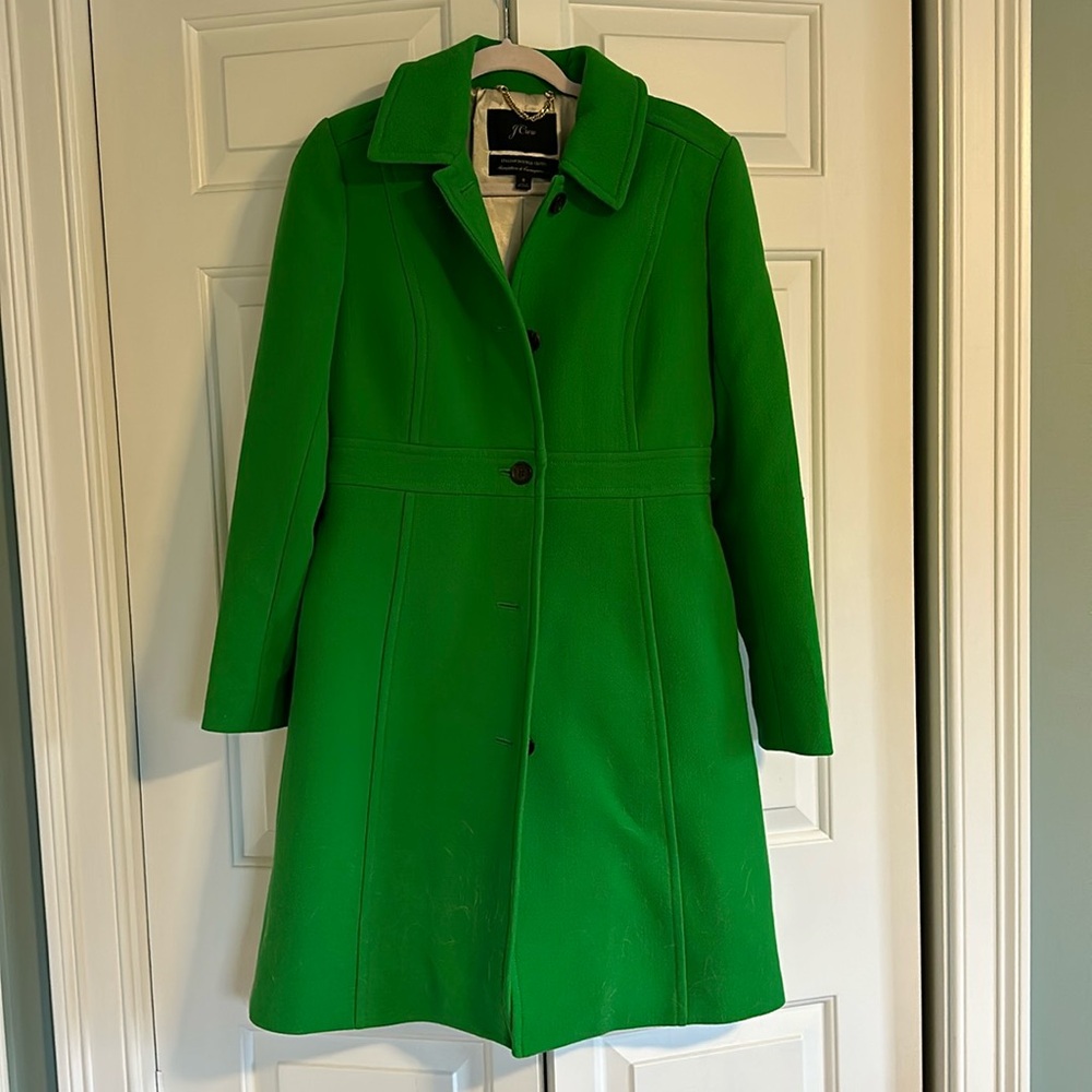 Green Classic Lady Coat by JCrew NOWT.